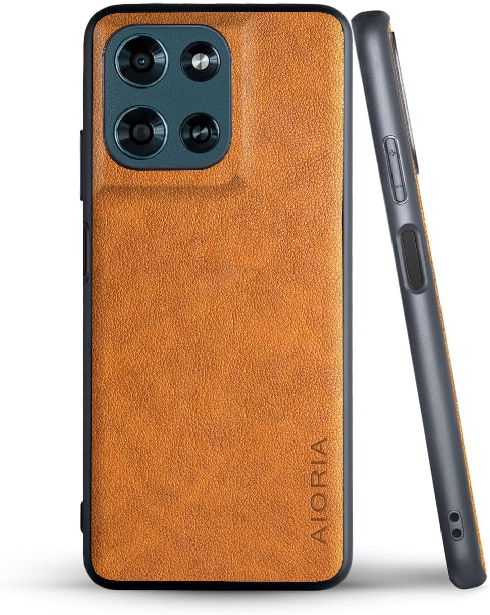 AIORIA for Motorola Moto G 2026 Case Premium Leather Cover Retro Design Full Protective Phone Case for Motorola Moto G 2026 5G (Orange, for Moto G 2026)