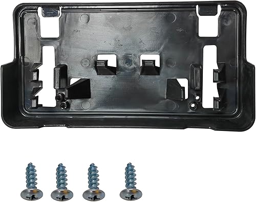 Vista 5 de Soporte de marco de matrícula para parachoques delantero compatible con accesorios Ford F150 2021 2022 2023 2.7L, 3.0L, 3.5L V6, reemplaza
