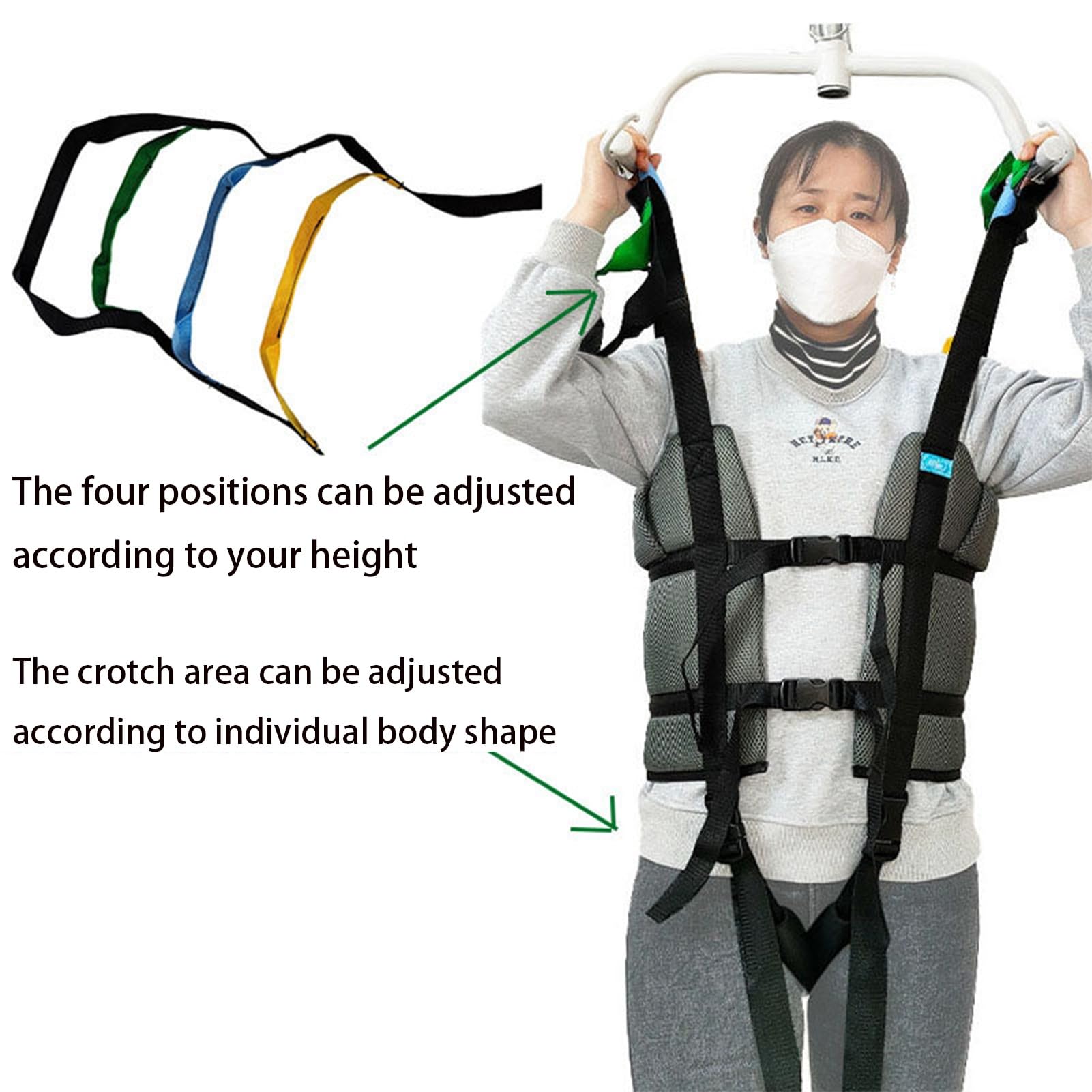Eslinga De Elevación Universal De Cuerpo Completo, Altura Ajustable, Estructura De Soporte De Tres Vías, Estable Y Segura Ideal For Personas Mayores