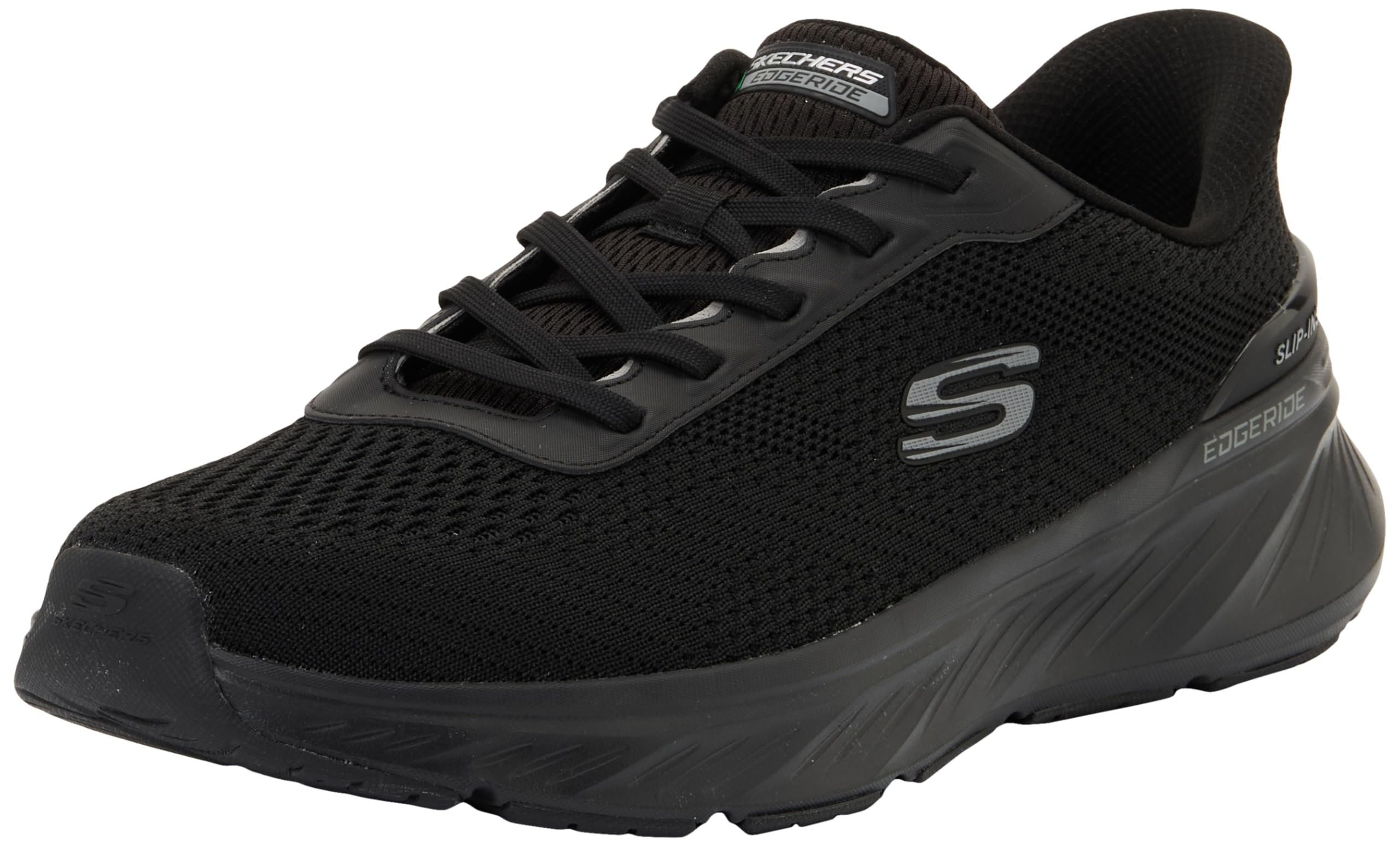 Skechers Men's Black Sneakers, 9 Uk, Edgeride