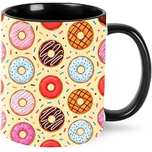 Donut Coffee Mug 11 OZ Ceramic Cup for Women