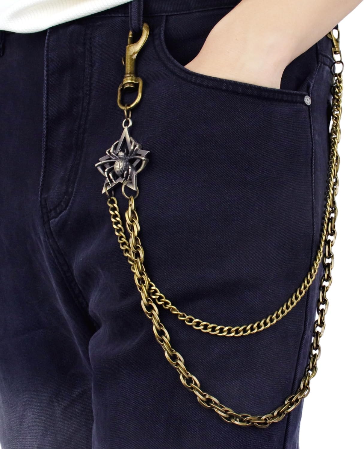 Layered Punk Pants Chain for Men Women, Gothic Hip Hop Jean Chain Wallet Chain Biker Trouser Chain, Goth Emo Fashion Keychain Accessories - Image 7