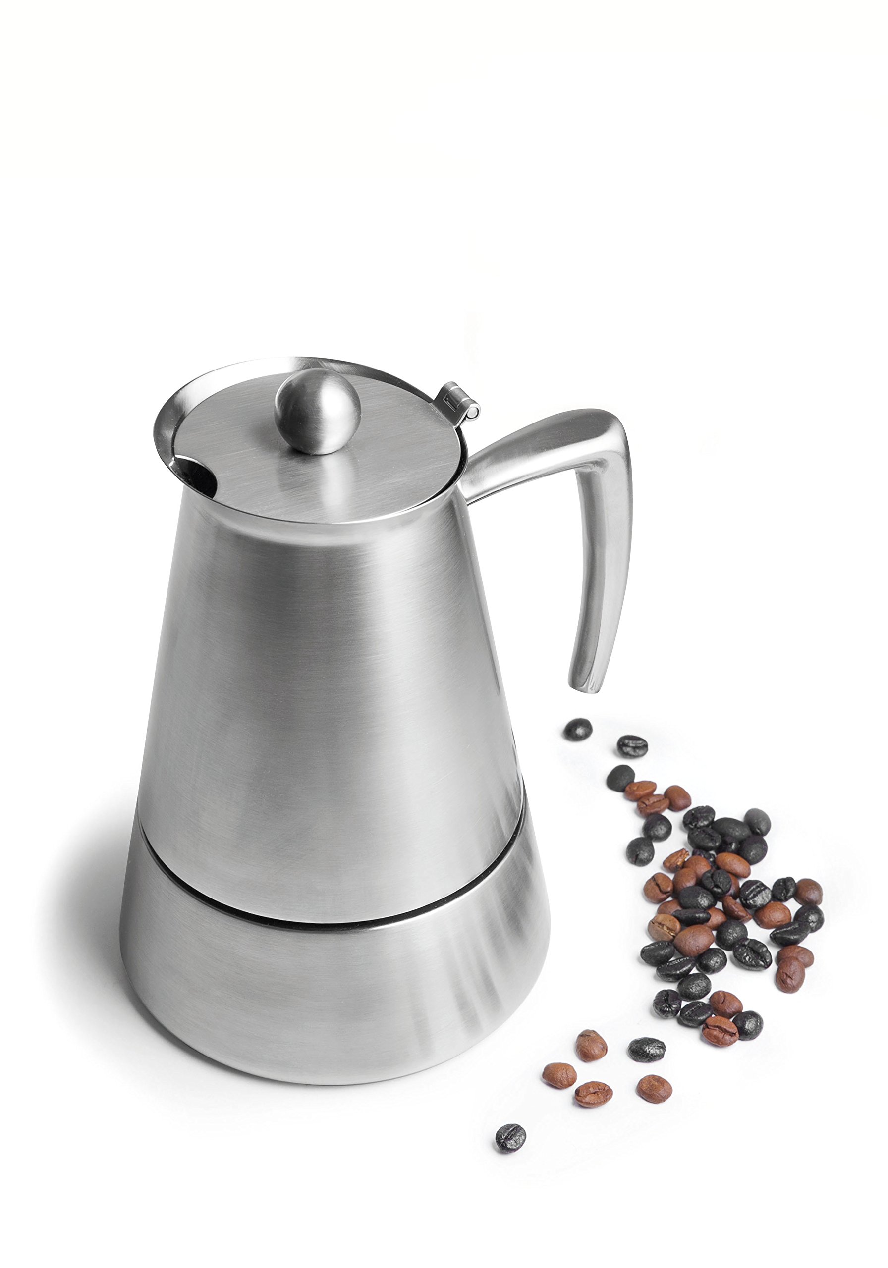 Lacor 62074 Cafetera 4 Tazas, 4, Plata