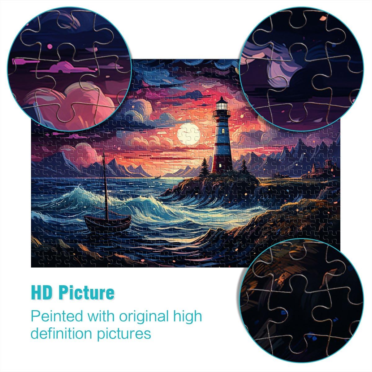 Puzzle Faro sul mare 1000 Pezzi Per Adulti E Bambini