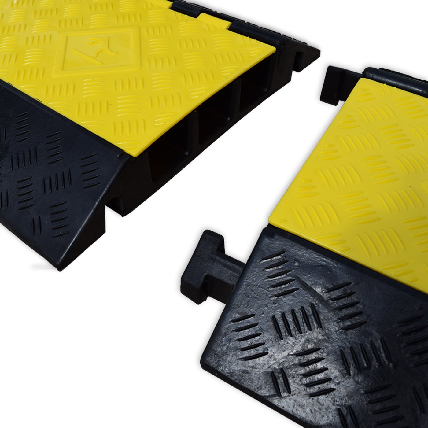 PROTECTOR CABLE SUELO Pasacables de caucho 3 zonas cableado (Pack 2 unidades)