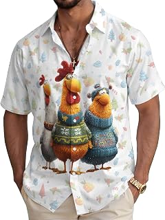 Funny Hawaiian Shirt Summer Beach Tropical Short Sleeve Holiday Print Aloha Shirt Casual Button Down Shirt