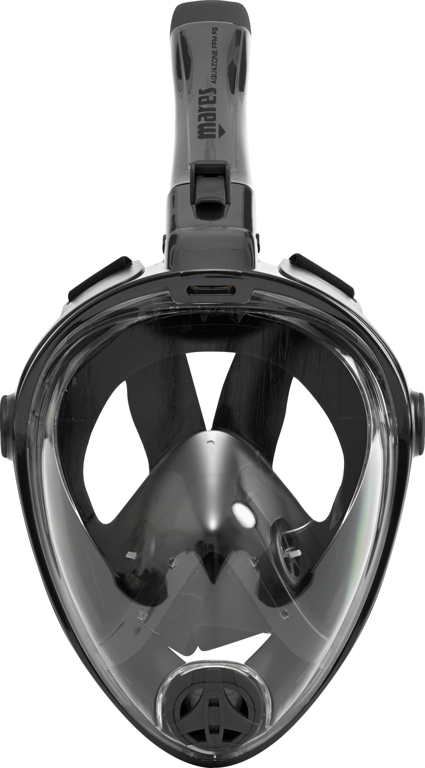 Mares Aquazone Full Face Mask - Masque Intégral Snorkeling Adulte, Jupe Silicone, Tuba Repliable, 3 Tailles