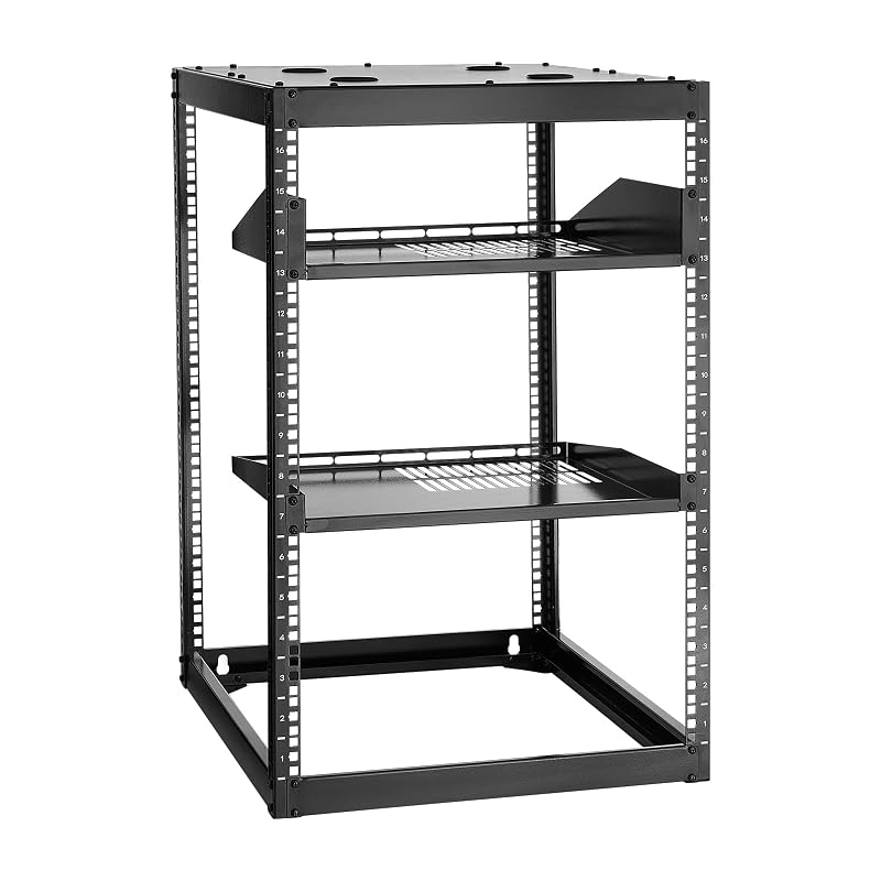VEVOR Rack 16U a telaio aperto — accesso libero da tutti i lati