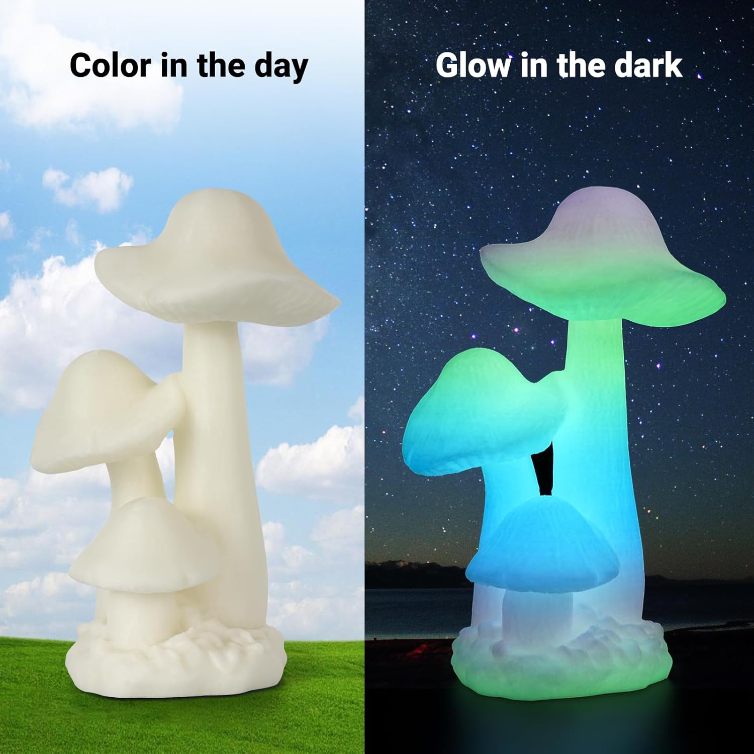 Kingroon Glow in The Dark Rainbow PLA Color Change Filament 3D Printer Filament 1.75 1KG Multicolored PLA Luminous,Dimensional Accuracy +/- 0.03mm