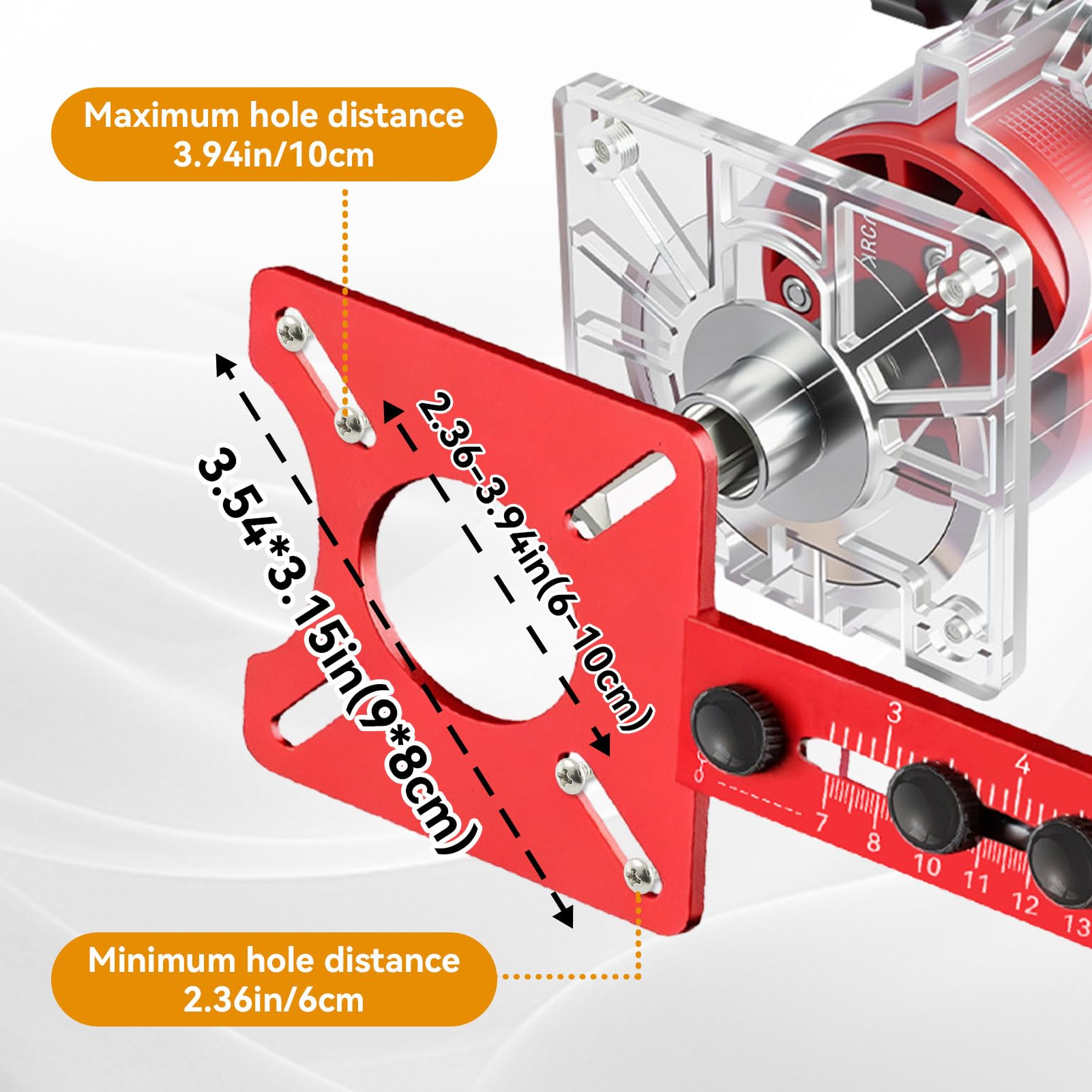 Supporto per scanalature di fresatura, 4 in 1 Supporto per scanalature di fresatura Metrico per fresatrice Kit di fresatura circolare per utensile da fresatrice (supporto per scanalature di fresatura