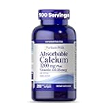 Absorbable Calcium 1200 mg Plus Vitamin D3 25mcg 1000 IU with Bone-Active™, 200 Rapid Release Softgels