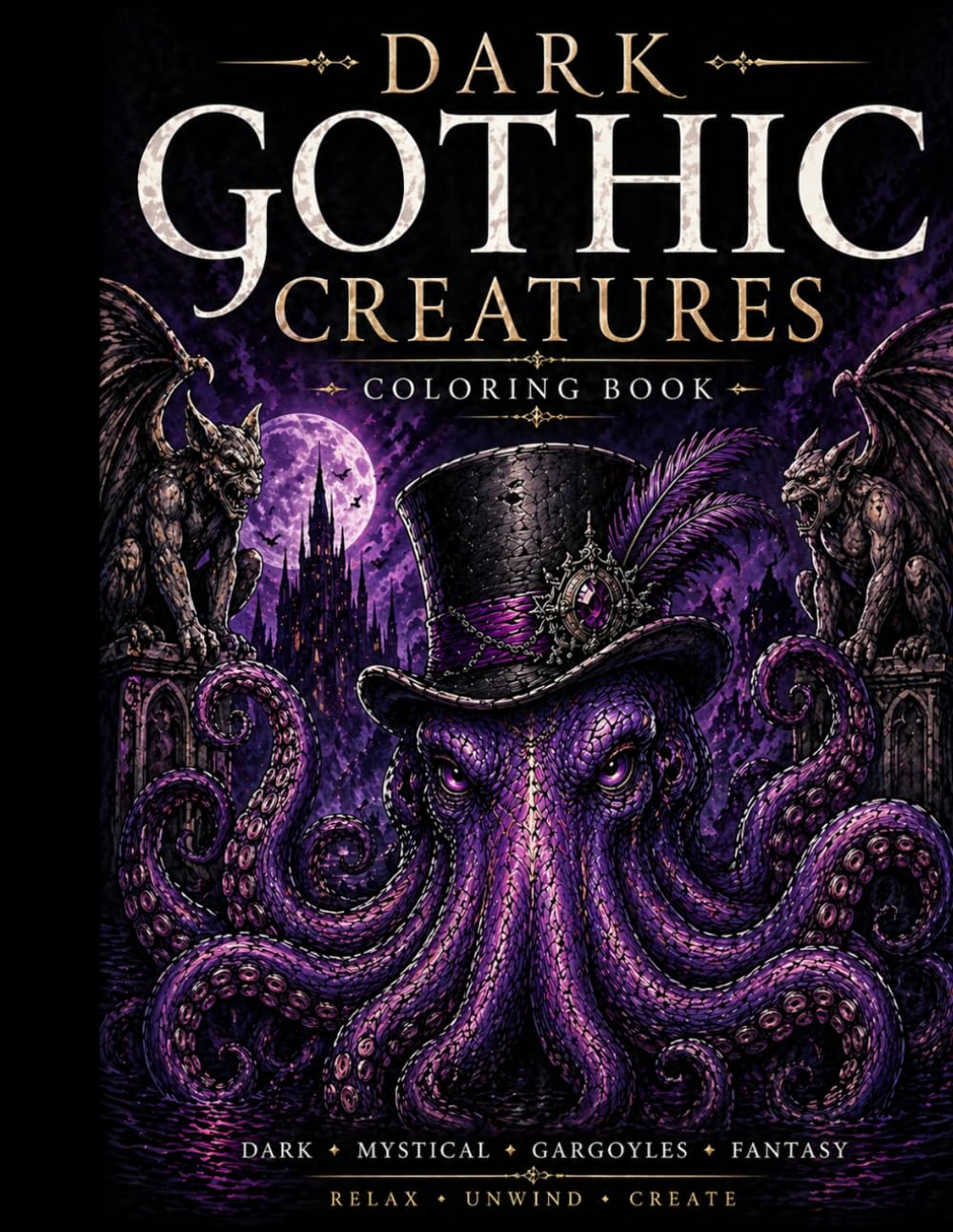 Dark Gothic Creatures: Coloring Book