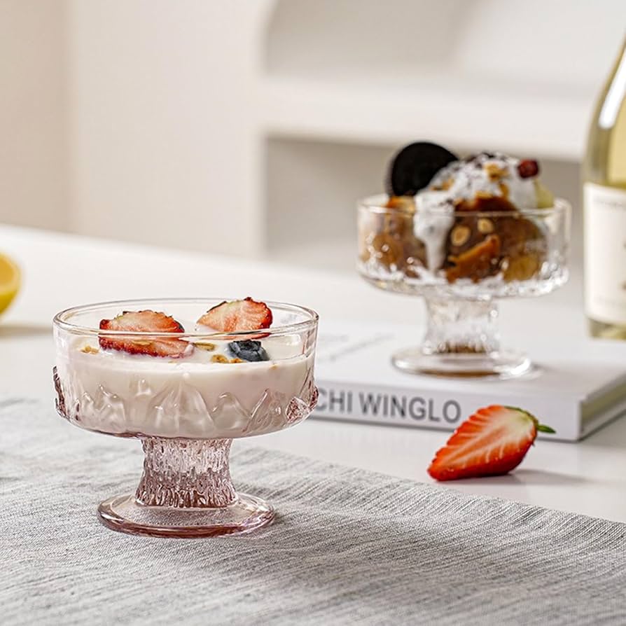 青いガラスデザートボウル ボウル おしゃれ デザートカップ[品番：ADMH0000069]｜EAST