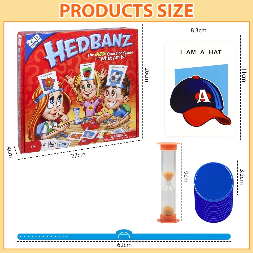 EduPlayte Hedbanz 2nd Edition Picture Guessing Board Game, HedBanz Game-Guess What’s am - Image 2