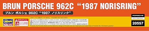 Miniatura 4 de Hasegawa HA20557 124 Brun Porsche 962C 1987 Norising Kit de modelo, color moldeado