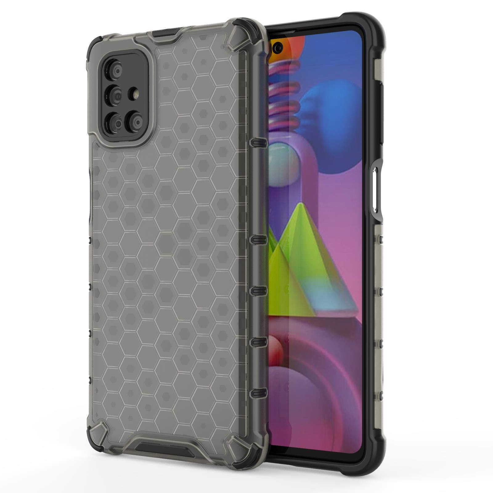 Glasgow Back Case Cover Compatible with Samsung Galaxy M51 (Honeycomb Pattern) - Black (B08YF7B9Z7) Amazon Price History, Amazon Price Tracker
