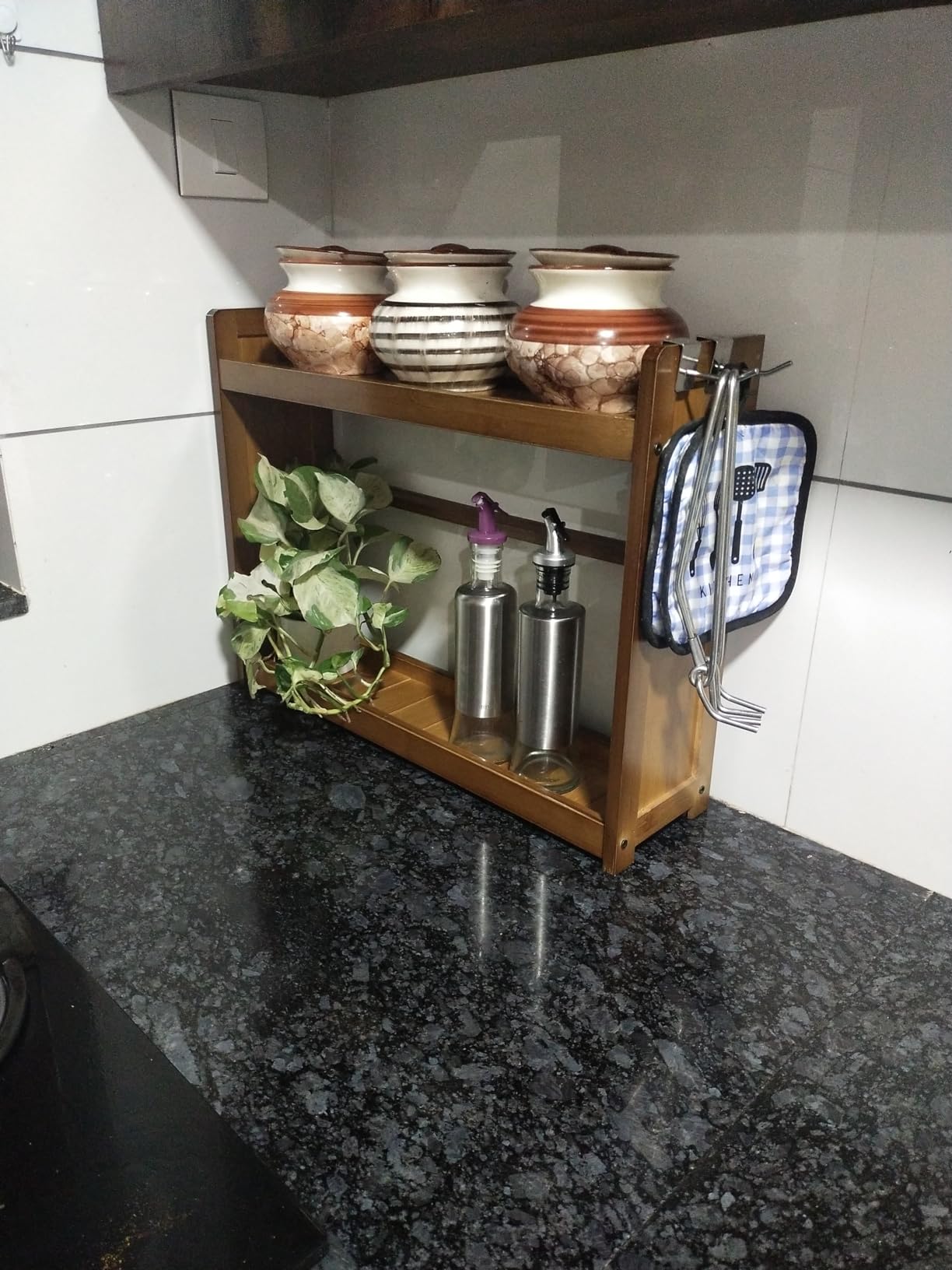 HOKIPO 2 Tier Spice Rack Organizer for Kitchen Platform Counter Top ...