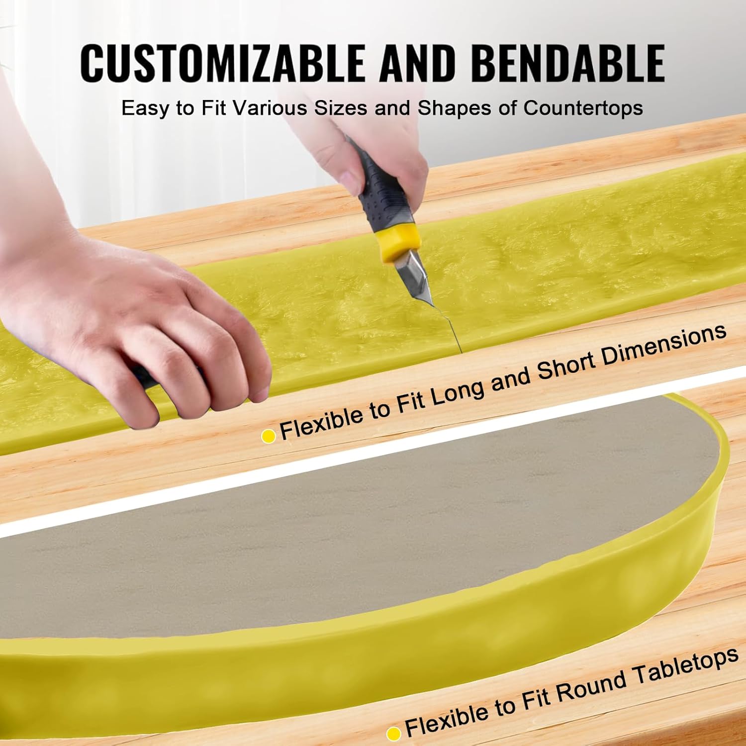 102 x 2.17 inch Concrete Edge Mold | Rectangular Concrete Stone Rock Edge Form Liner | Chiseled & Imprint Seamless – Ideal for Countertops, Steps, Benches & Fireplace Edging Forms