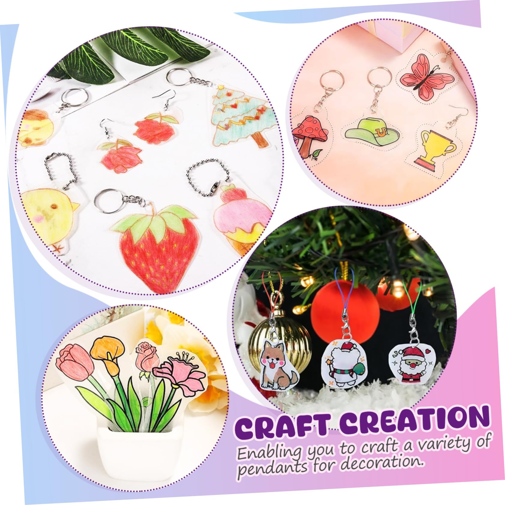 KOCKSHION Kit Portachiavi Creativi per Ragazzo Ragazza, Bops