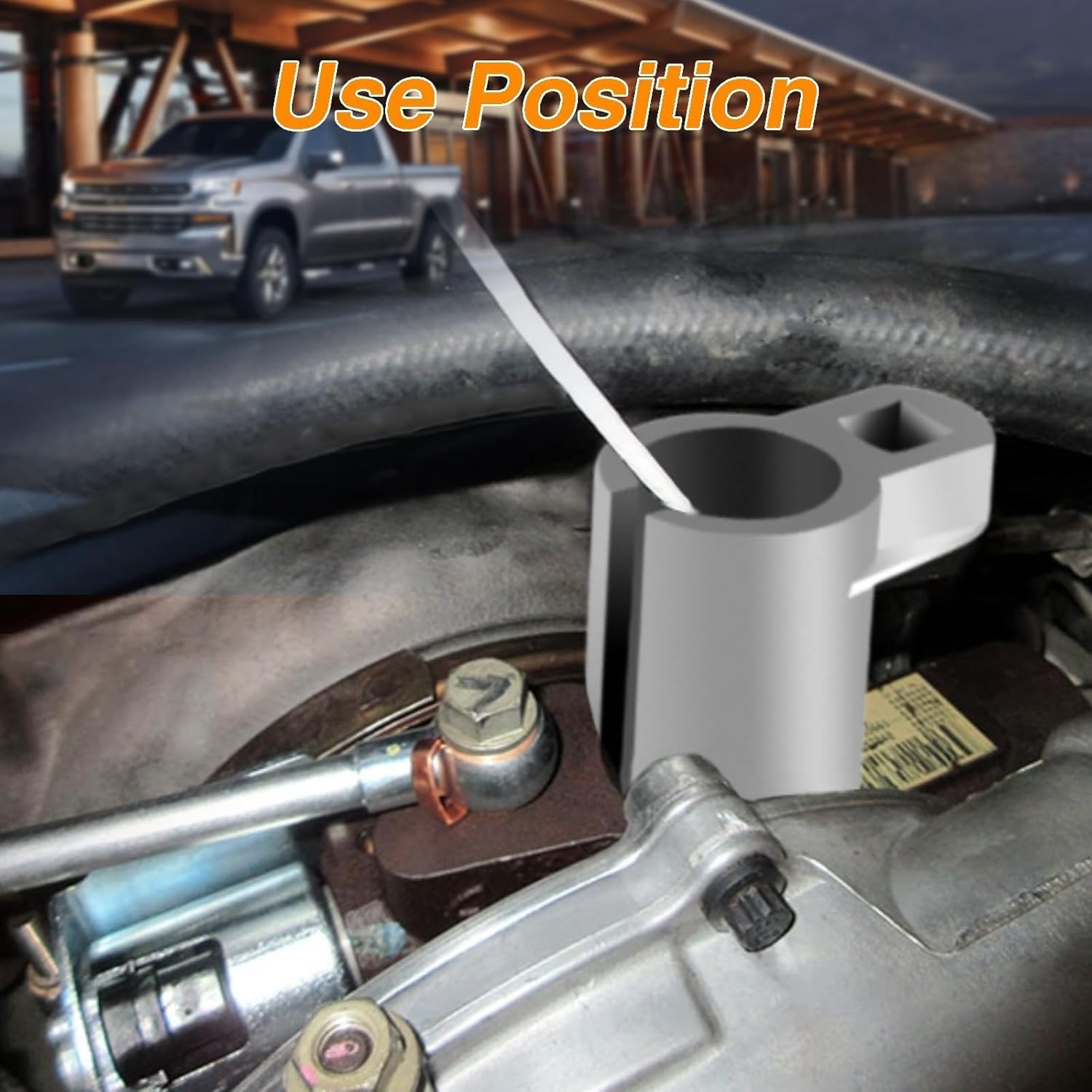 EVRBUL Turbo Vane Position Sensor Socket Tool Compatible with Chevrolet Chevy GMC Silverado Sierra 2500 3500 HD 6.6L & Duramax Diesel LLY LBZ LMM LML Isuzu F Series Diesel Engines 2004-UP