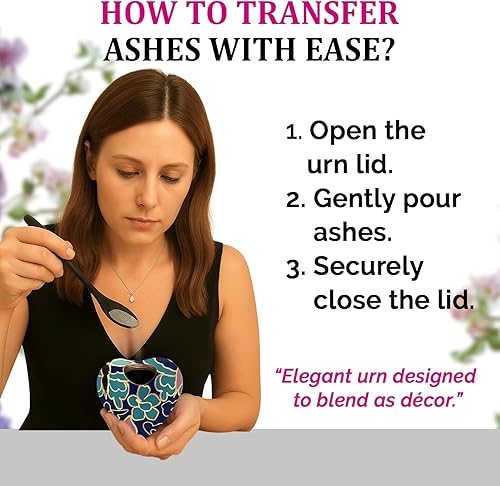 Miniatura 3 de Urna pequeña para cenizas humanas Urna de recuerdo de mariposa Urna de corazón Una urna de cremación en forma de corazón amorosa para honrar su