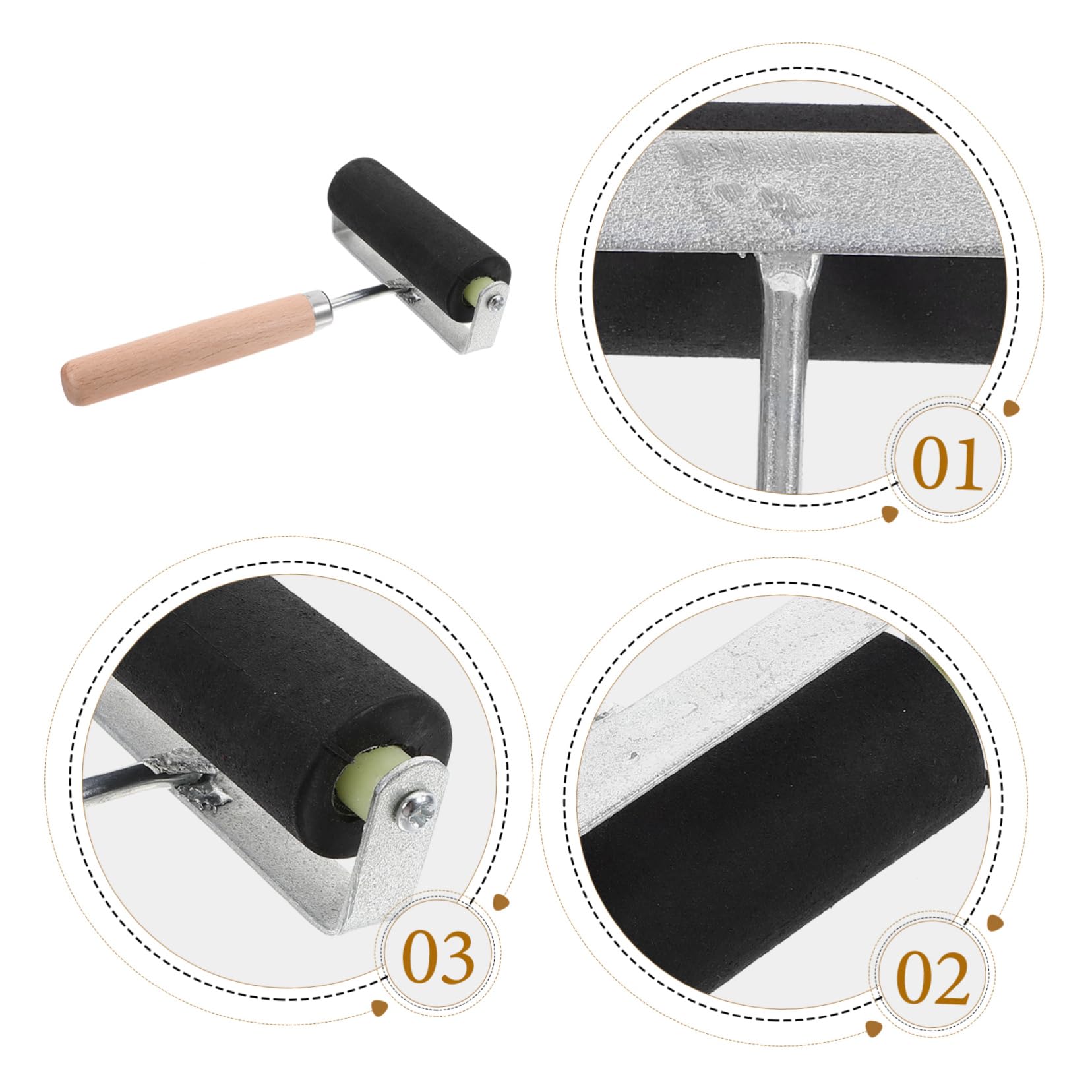 NUOBESTY 4piezas Rodillo De Tinta De Goma Para y Estampado Herramienta De Adultos Para Linograbados Superficie De y Manualidades