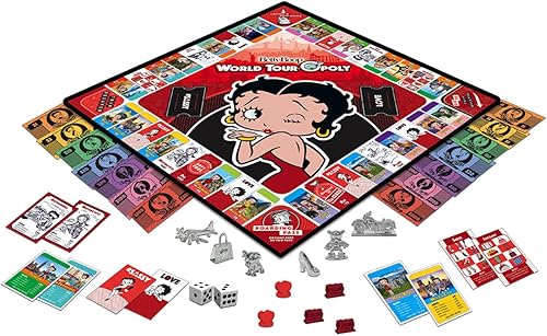 Miniatura 2 de MasterPieces Opoly Juegos de mesa - Betty Boop World Tour Opoly - Juegos de mesa con licencia oficial para adultos, niños y familia