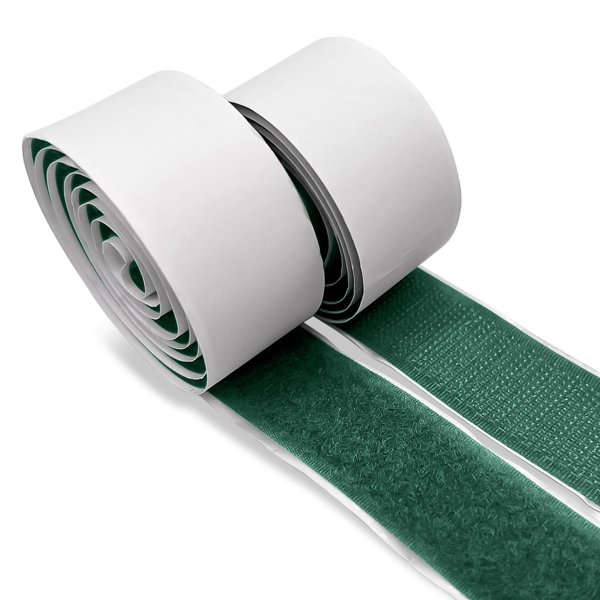 1 Inch Green Hook and Loop Tape 1 Yard Self Adhesive Sticky Strong Back Fastener Nylon Excellent Grip Strips Heavy Duty Fastener Roll for Fixing and Hanging Home Office School Car and Crafting