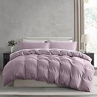 Vista 47 de Nestl Juego de funda de edredón suave de doble cepillado y cierre de botones, juego de 3 piezas: 1 funda de edredón 104 x 98 pulgadas y 2 fundas