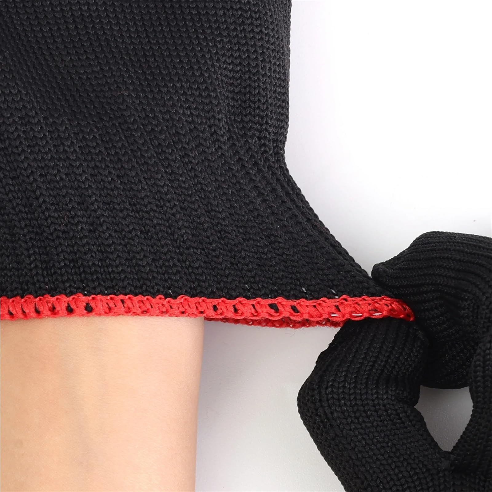 Gants De Travail En Coton Gants de travail épais résistants, en Nylon noir, protection antidérapante, sécurité, Anti-coupure, mitaines d'usure, gants boucher cuisine(Thin,30 pairs)
