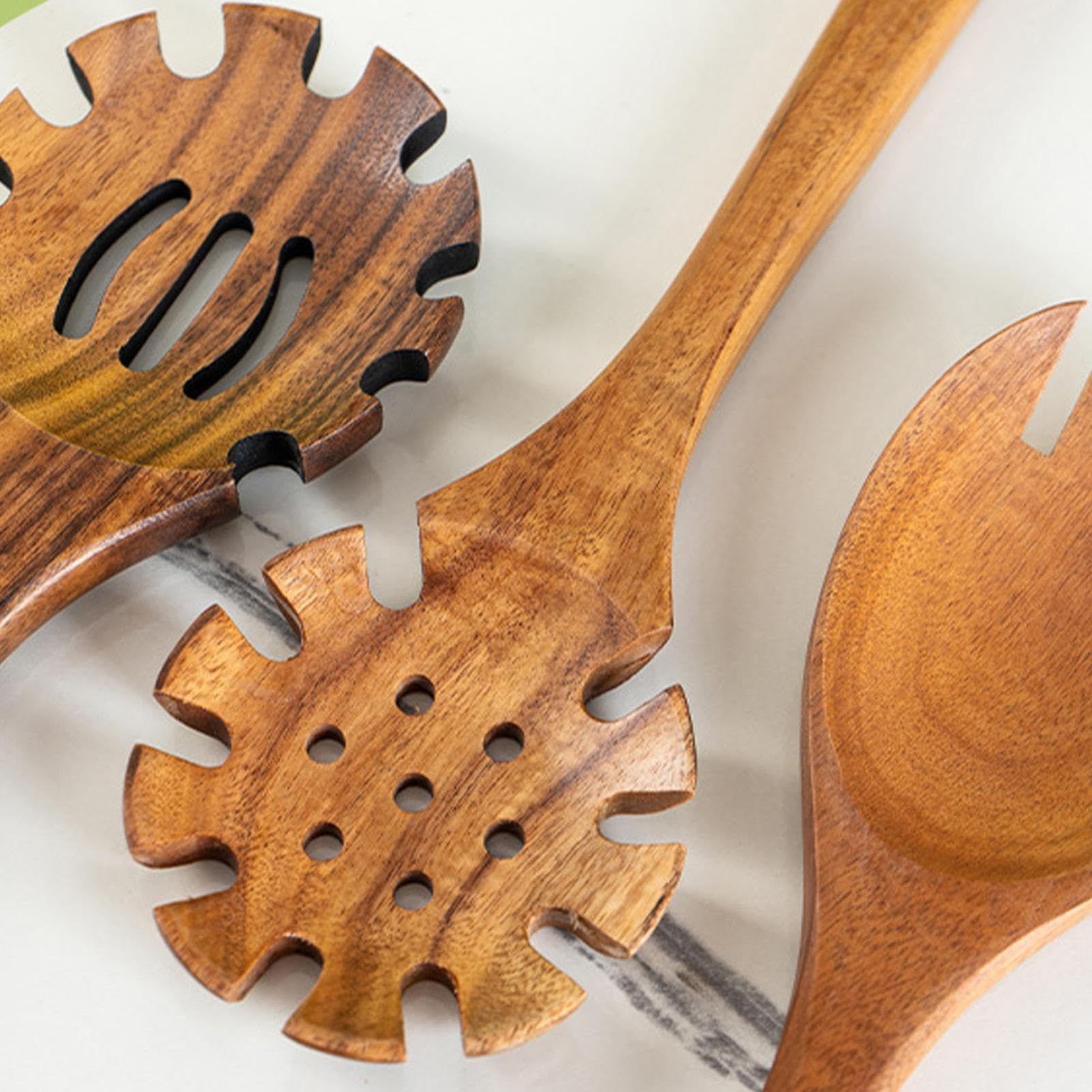 Holz Kochutensilien - 10 Teilige Akazienholz Hitzebeständige Löffel, Küchen