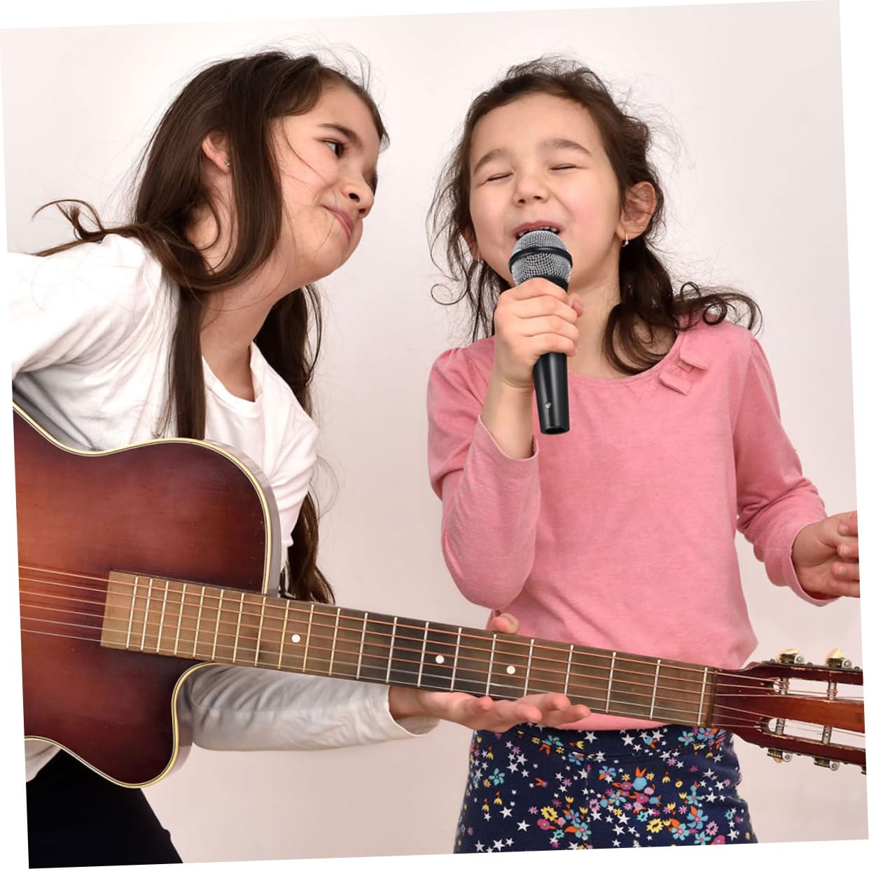 Microfono Simulato 6 Pezzi in Plastica Nero per Karaoke | Realistico e Portatile, Set da 6, per Giochi Indoor e Esibizioni su Palco