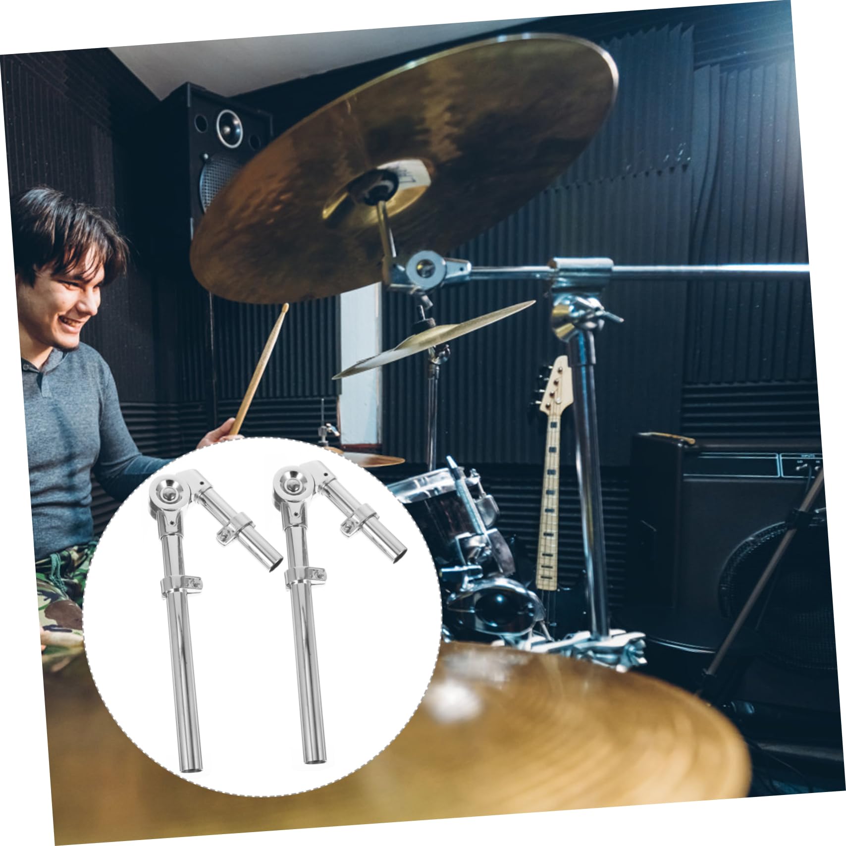 Toyvian Soporte para Colgar el Tambo Soporte de Batería Accesorio de Instrumento de Percusión Metal para Escenario de Interpretación