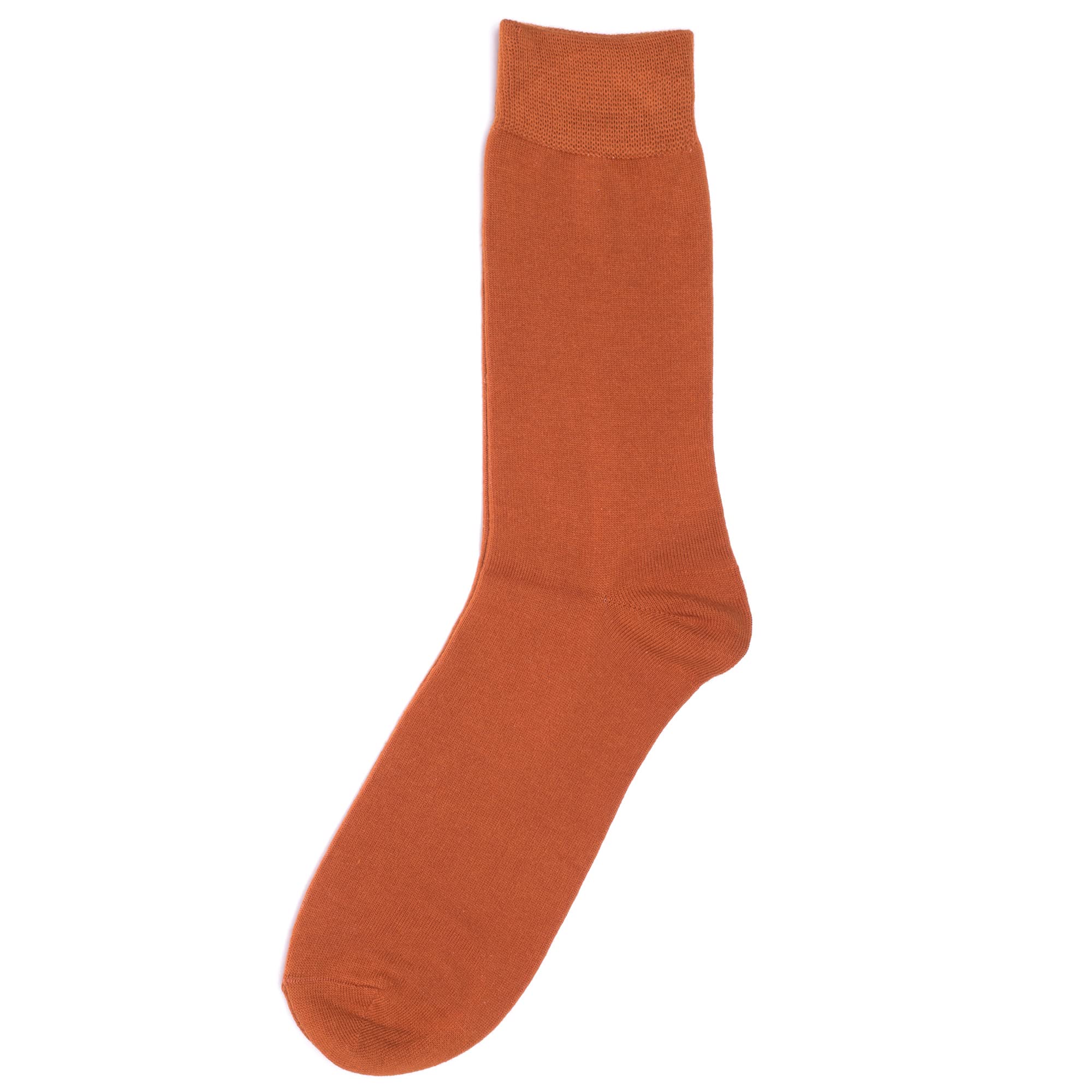 Db Dickie Bow Men's Orange Luxury Cotton Blend Socks (Rust Burnt ) - Suitable For Formalwear, Office, Weddings, Parties, Grooms & Grooms Outfits