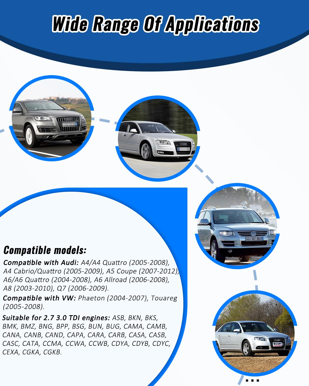 Strumento Regolazione della fasatura Motore Compatibile con VW Audi 2.7 3.0 TDI, Blocco dell'albero a camme e dell'albero Motore sostituisce T40049, T40058, T40060, T40061, T40062, 3359, 3242