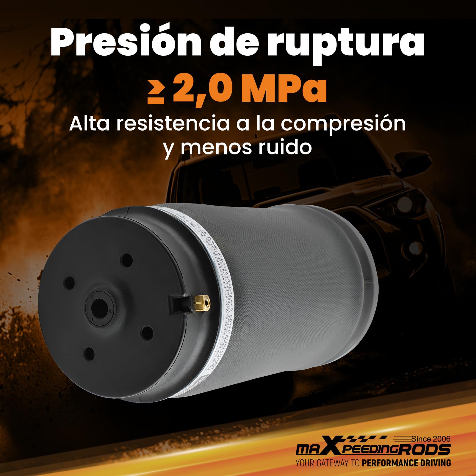 maxpeedingrods Bolsa de Aire Suspensión, Resorte Trasero para Amortiguador de Aire, Muelle de Suspensión Neumática, Air bag para ML GL Class W164/ X164 ML63 AMG Rear 2007-2011, Instalación Fácil