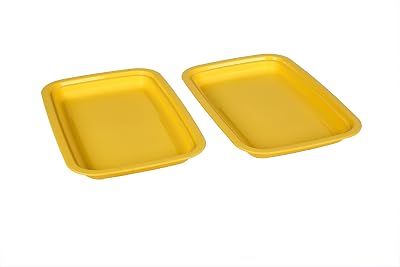 Signoraware Big Serving Tray Set, Set of 2, Lemon Yellow