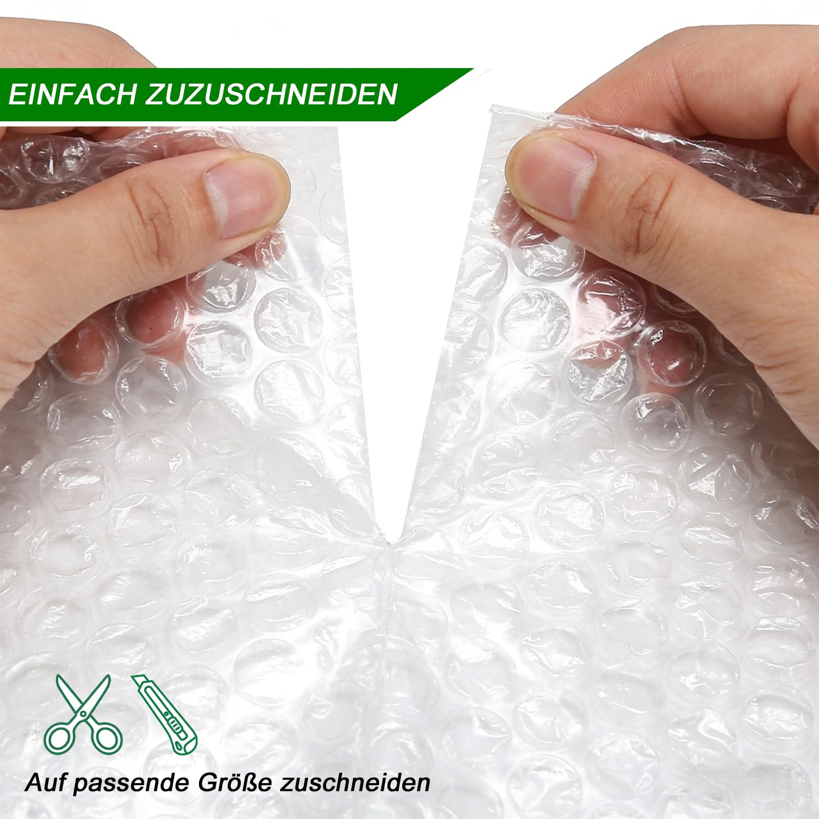 Luftpolsterfolie Rolle - Noppenfolie Verpackungsmaterial, für Versand,Umzug und Polstermaterial, leicht zu handhaben (3 Rolle 40cm x 10m)