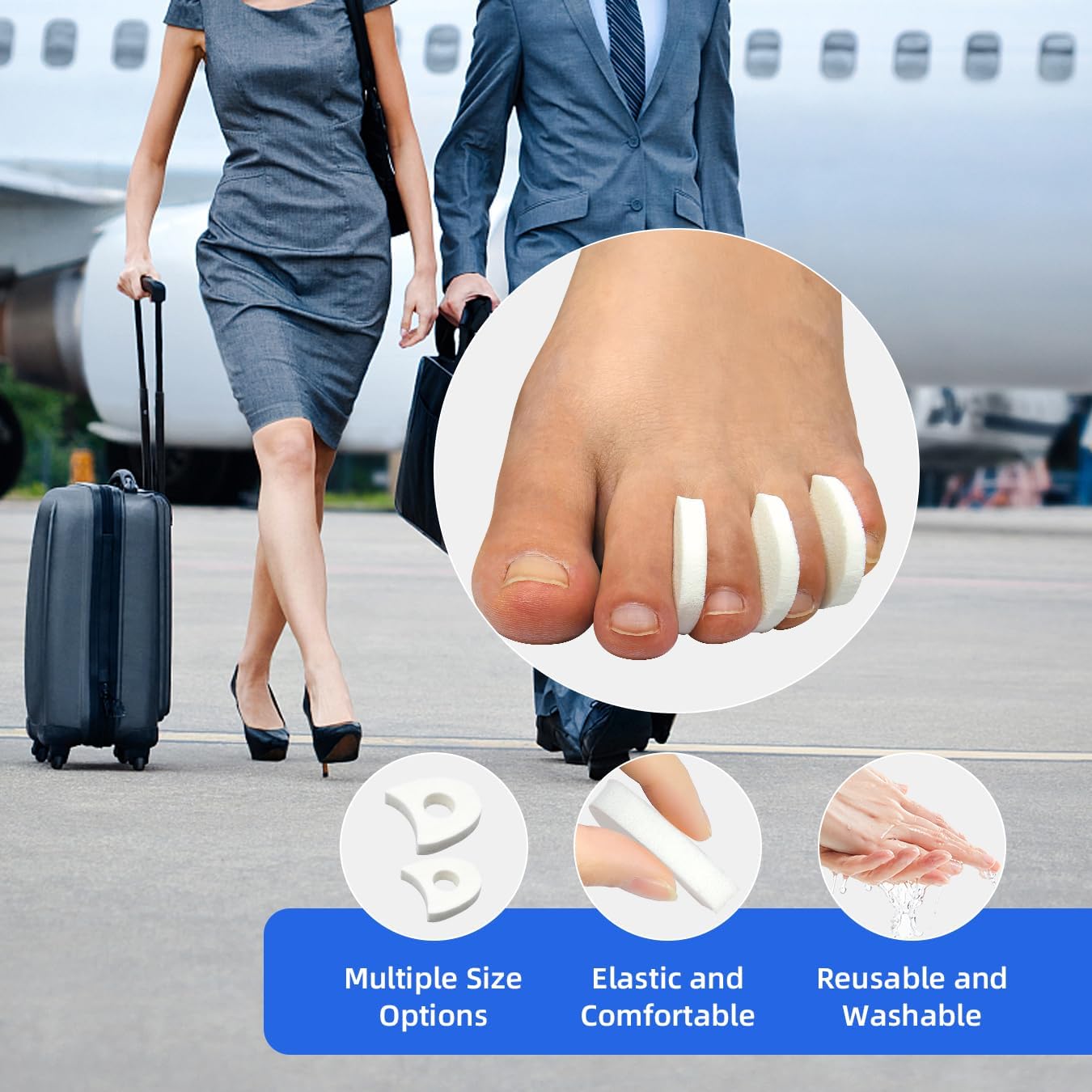 Generic Foam Toe Separators Spacers 50 Pack Bunion Pads Corn Blister Relief Adult