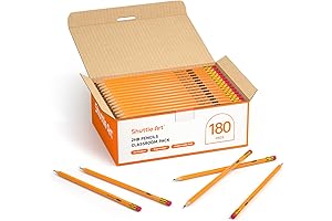 Shuttle Art Wood-Cased #2 HB Pencils for School and Drawing