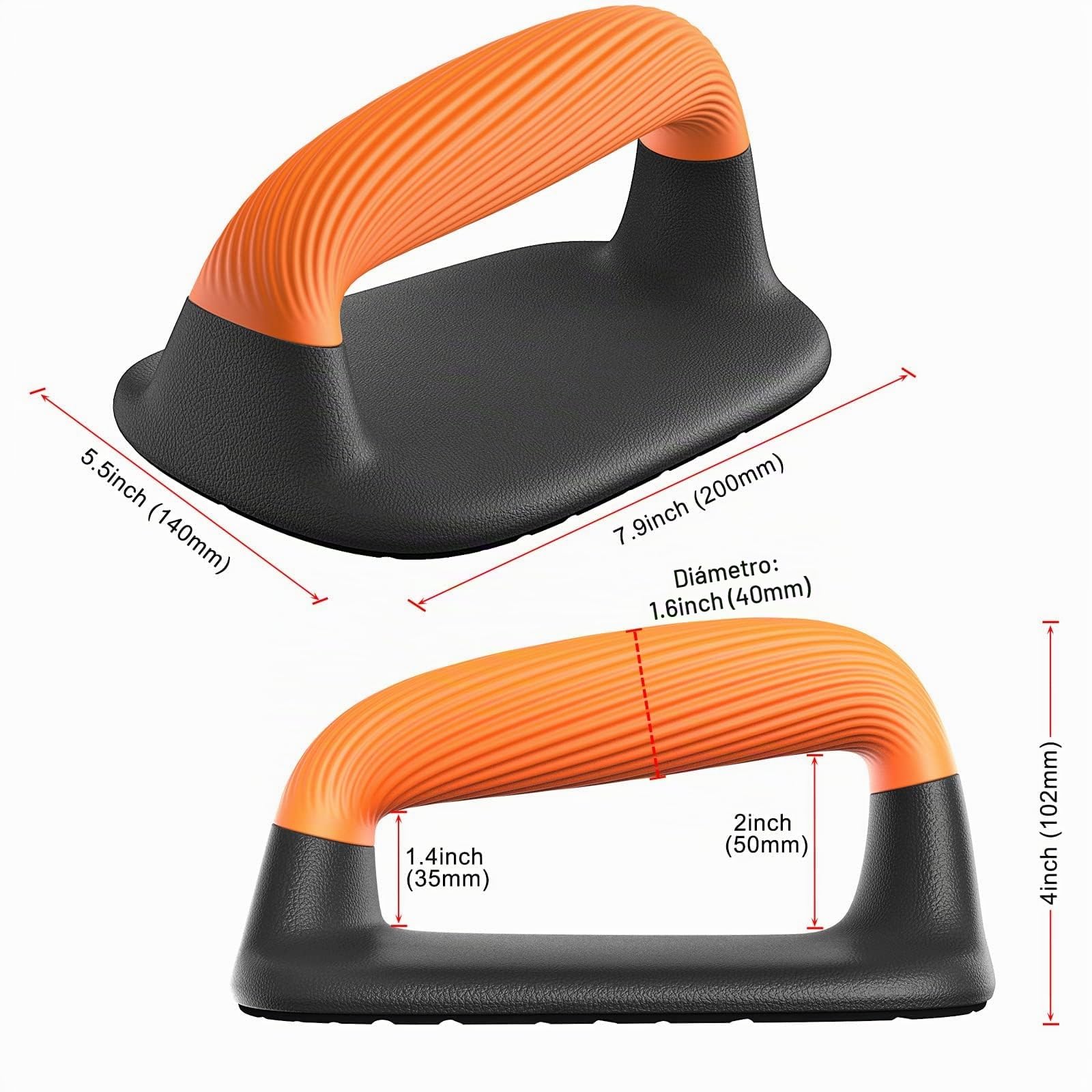 Kipika Barras de flexión, soportes de flexión, asas de plástico suave antideslizante, almohadilla antideslizante inferior, equipo de entrenamiento de fuerza, perfecto para ejercicios de entrenamiento