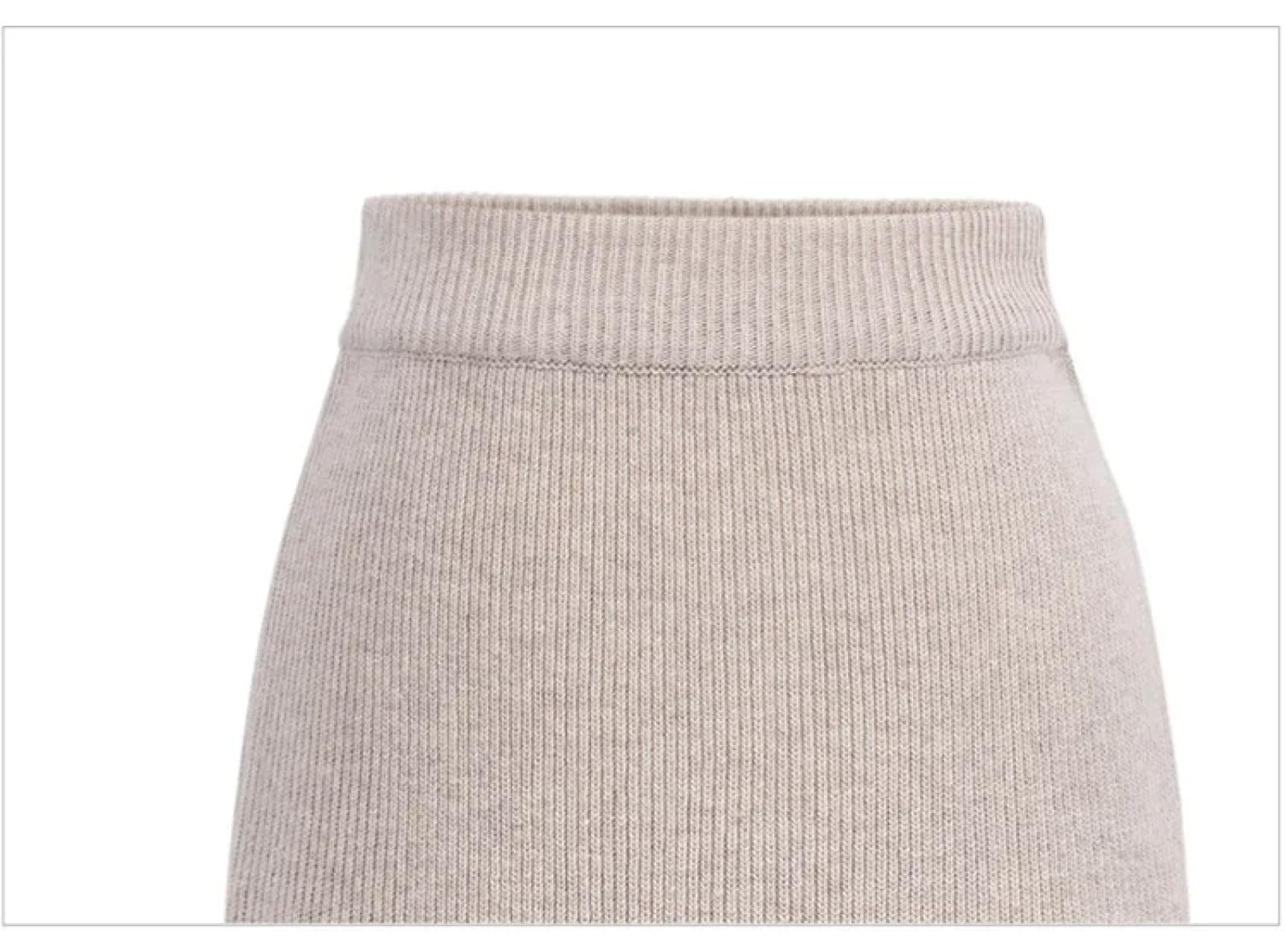 OLEETS Strickrock Für Damen - Herbst Winter Schlank Strick Rock Frauen Hohe Taille Split Mid-Länge 6XL Plus Größe Einfache Elegante Warme Streetwear Für Arbeit Büro Kleidung