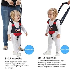 IULONEE Baby Walker, Handheld Kids Toddler Walking Harness Helper Assistant Protective Belt Child Activity Walker Adjustable Standing Up Walking Learning Helper for Toddler 7-24 Month (Blue)