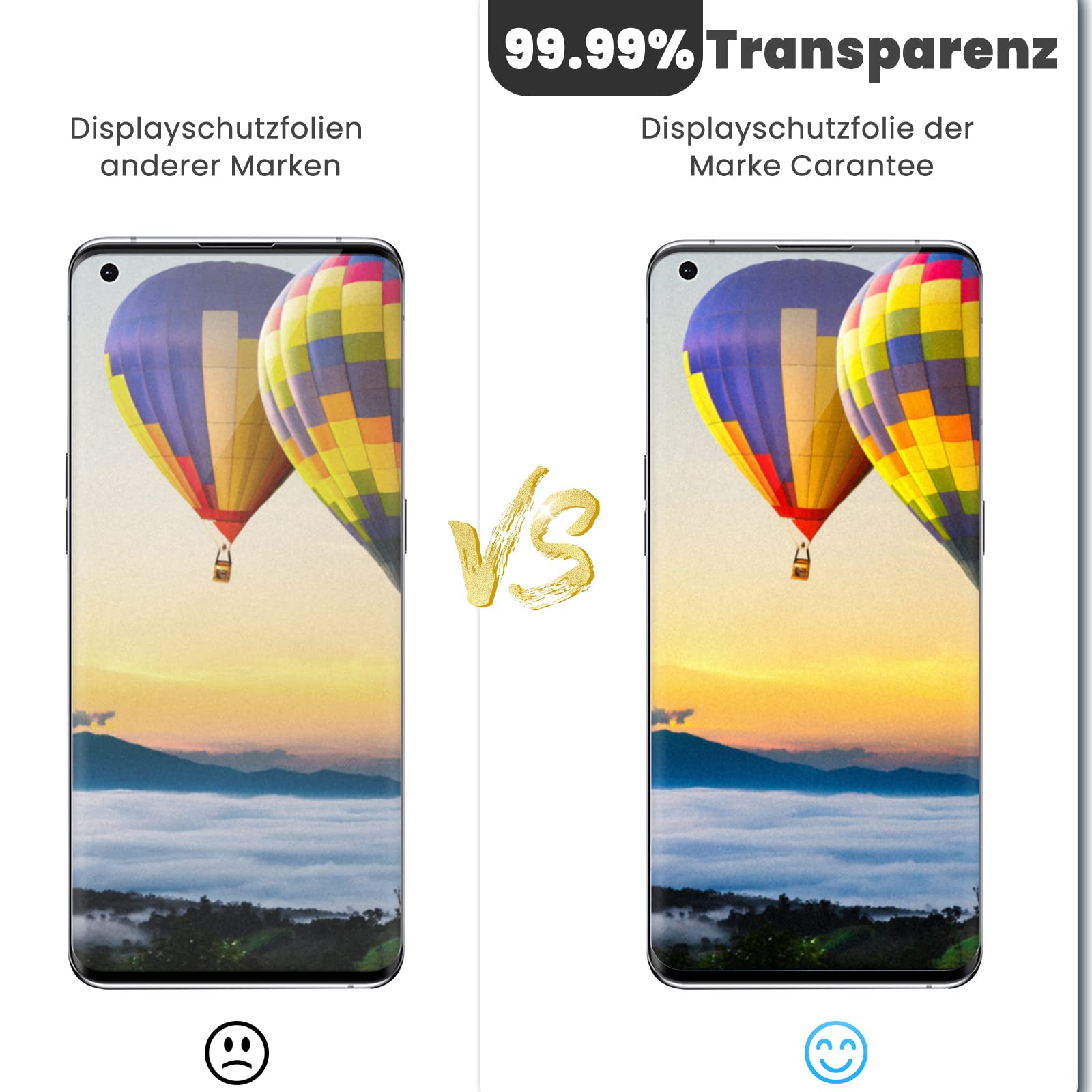 Panzer Glas Schutzfolie Für OPPO Find X3 Pro – 2x Display + 2x Kameraschutz, 9H Härte, Kratzfest