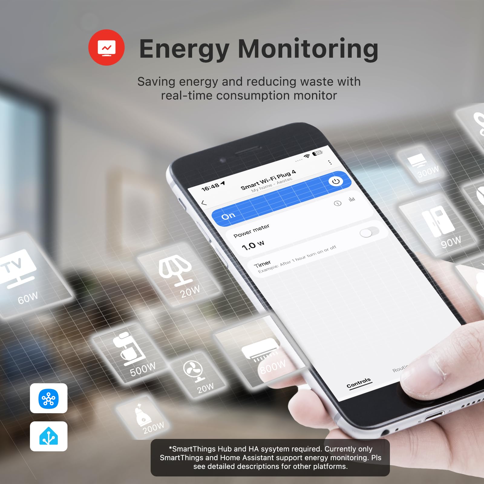 THIRDREALITY Smart Plug M1 4 Pack via WiFi Matter Real-time Energy Monitoring 15A 1800W Max Smart Outlet ETL — view 4