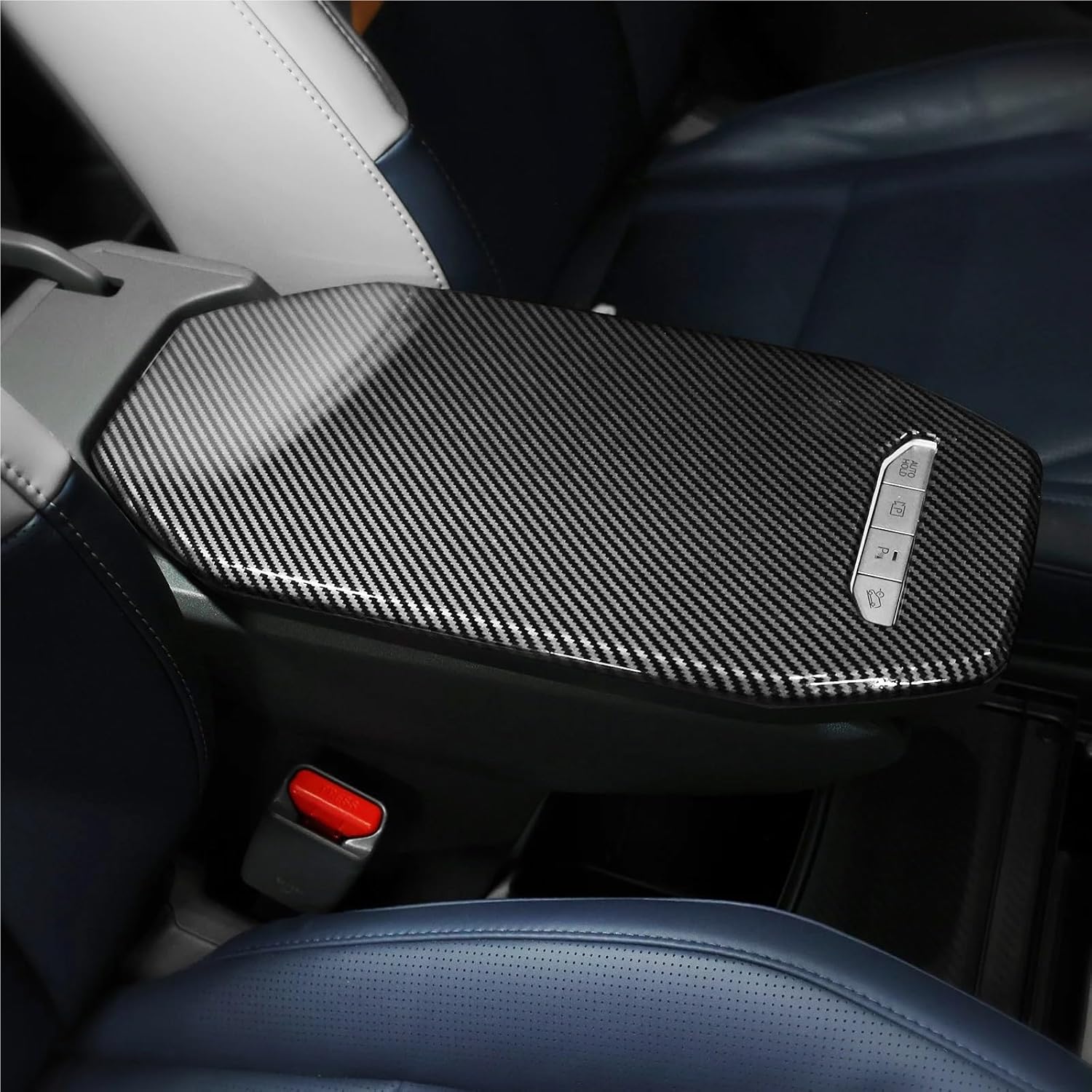 Car Central Armrest Box Pad Center Console Arm Rest Protection Trim ABS Cover Compatible With Kia EV3 Auto Decoration Interior Styling(Wood Grain)