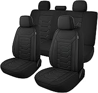 Vista 28 de CAROMOP Breathable Car Seat Cover 2 Front Seats, 3D Air Mesh Cloth Seat Covers for Cars, Universal Fit Automotive Car Interior Covers for SUV Vans