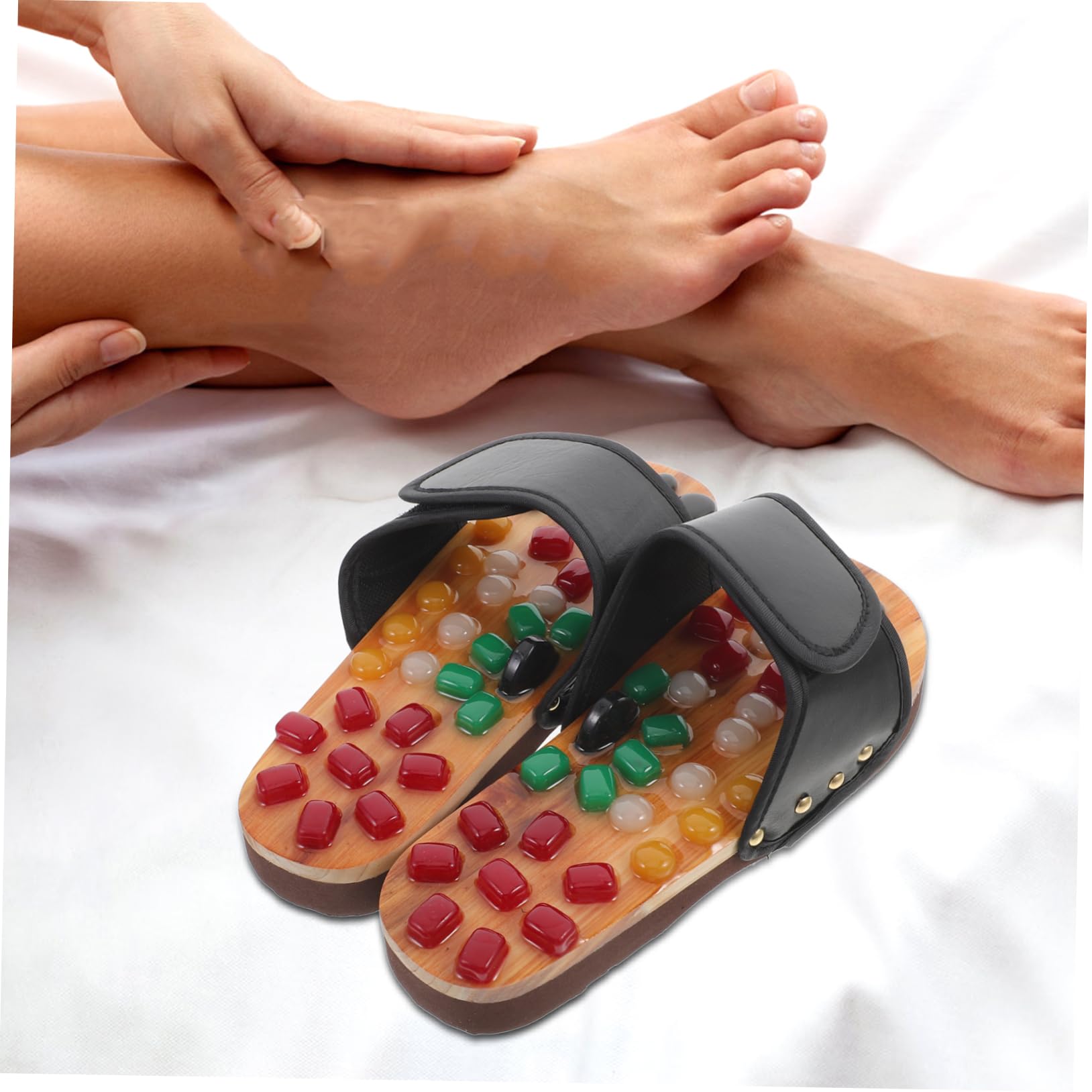 GALPADA Sandales De Massage Pour Points Acupuncture Pantoufles Eva Et Pu Pour Relaxation Chaussures De Santé Pour Fatigués