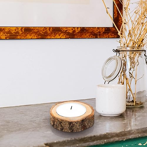 Miniatura 4 de 6 portavelas de madera para velas de té velas de Acción de Gracias para mesa boda fiesta de Navidad Halloween decoración del hogar día de San