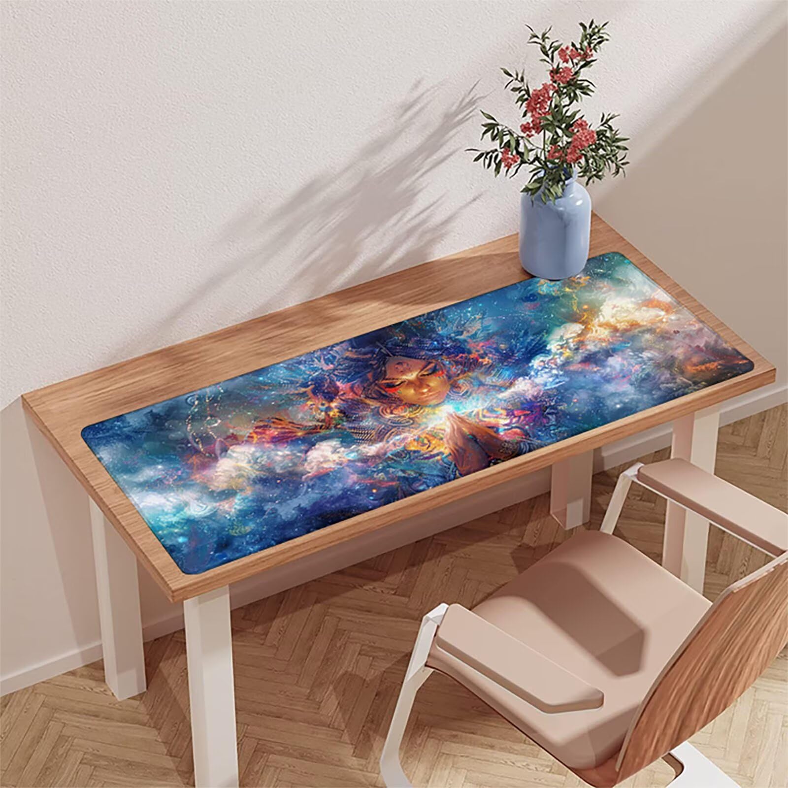 Azul Alfombrilla Ratón XXL 1600x800x3mm, Mujer Grande Mouse Pad 2-3228 | Alfombrilla Ratón Gaming Mejora la Precisión y la Velocidad, Alfombrilla Escritorio para Jugadores de PC, Oficina